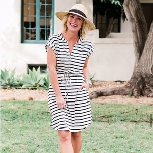 Gibson x Hi Sugarplum striped Como dress